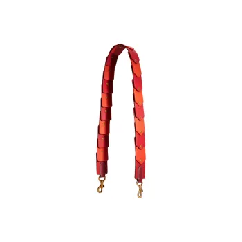 COACH Leather Bag Strap Unisex Red