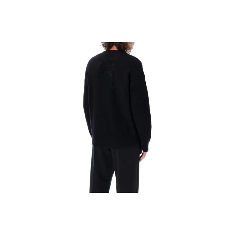 Marine Serre Ribbed Knit Crewneck Jumper-1