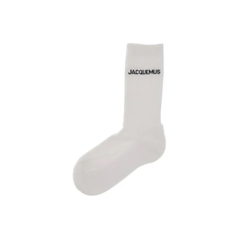 Jacquemus Mid-Calf Socks Men's White-0