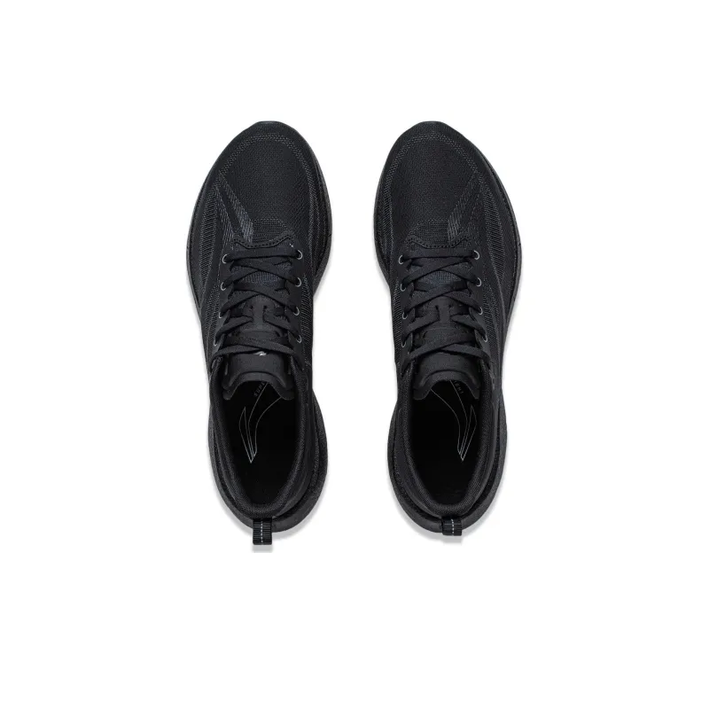 LiNing Super Light 21 Cushioning Anti Slip Wear Resistant Breathability Low Top Running Shoes Men's Black-4
