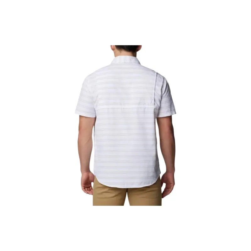 Columbia Homecrest™ Short Sleeve Shirt Shirt Men's White Scattered Stripes-1