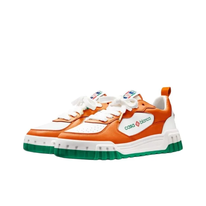 CASABLANCA Court Casual Shoes Women's White Orange-2