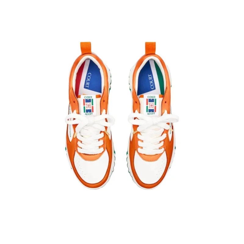 CASABLANCA Court Casual Shoes Women's White Orange-5