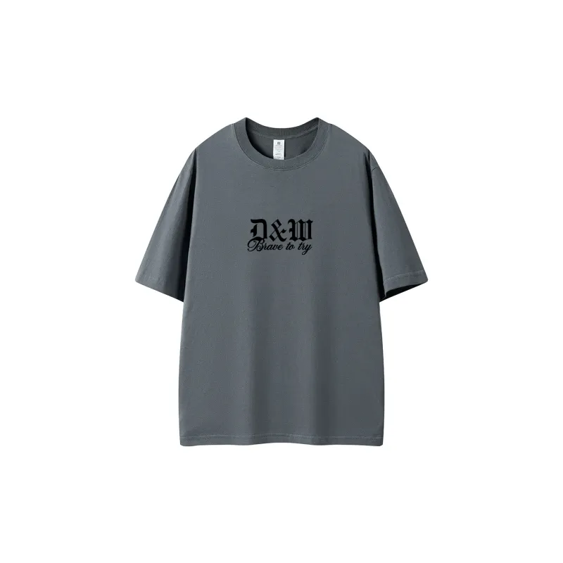 D&W T Shirts Unisex Dark Gray-1