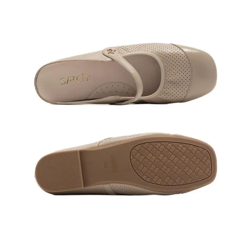 Satchi Wrap-toe Slippers Women's Apricot-3