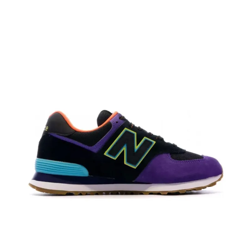 New Balance 574 Black Purple Orange Blue-1
