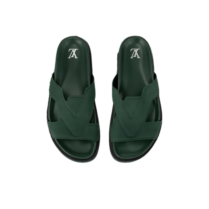 LOUIS VUITTON Oasis Slide Slippers Men's Green-3