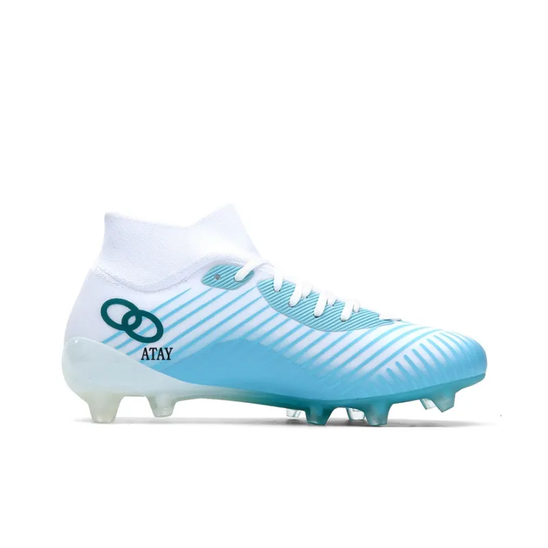 ATAY Anti-Slip Wear-Resistant Soccer Shoes Unisex Aqua-1