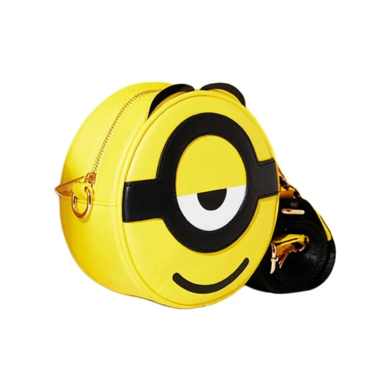 MINIONS PU Small Round Bag, Crossbody Bag, Shoulder Bag Unisex Lemon-2