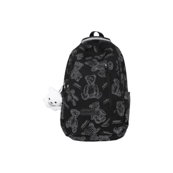 Venerable Brahma Nylon Backpack Large Size Women's Black/Ecru/Gray/Purple/Green