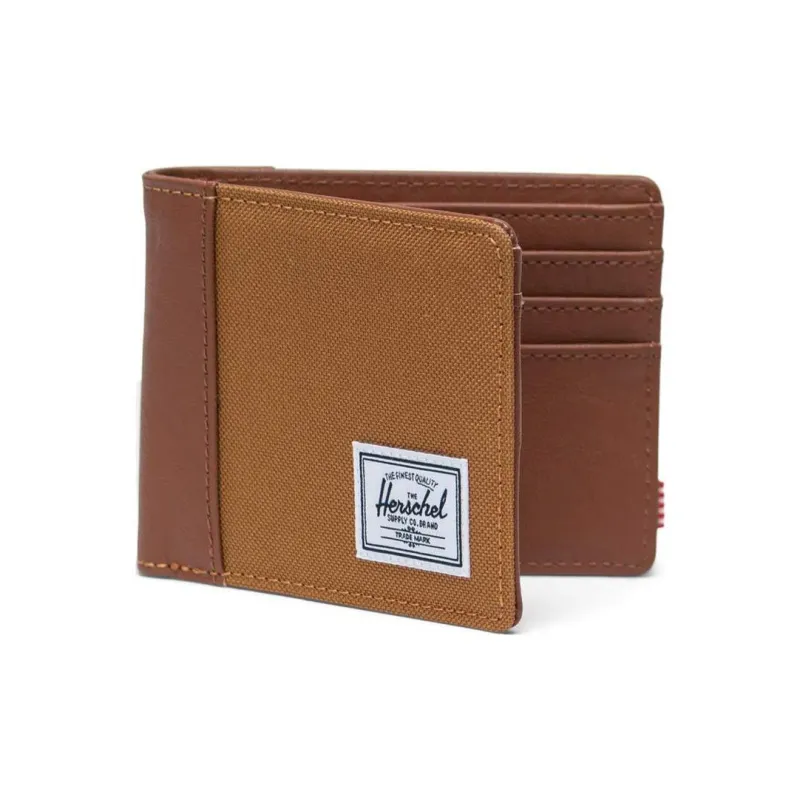 Herschel Smooth Leather Wallet Unisex Bronze Brown & Tan-1