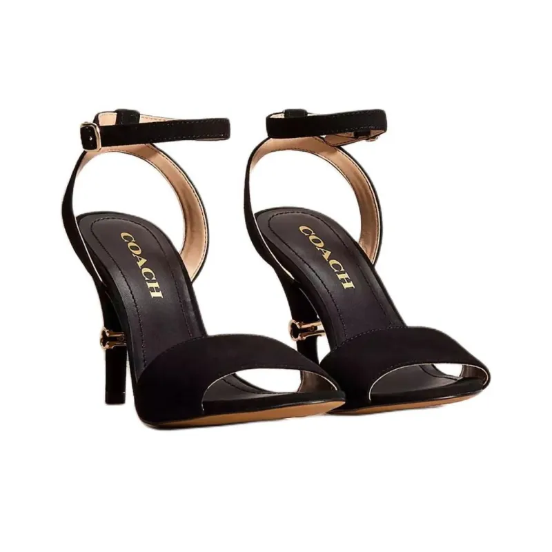 COACH Regina Strap Sandals 9cm Women's Black-2