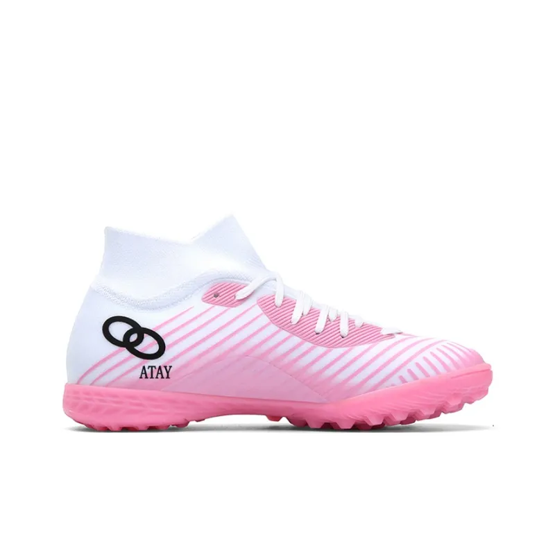 ATAY Anti-Slip Wear-Resistant Soccer Shoes Unisex Pink-1
