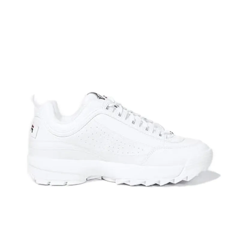 FILA Disruptor SE Cushioned Slip-Resistant Breathable Low-Top Chunky Sneakers Men's White-1