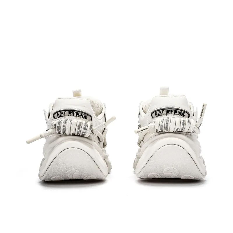 NEXT IMPULSIVE Dissolve Collection Low Top Stylish Skateboarding Shoes Unisex White-4