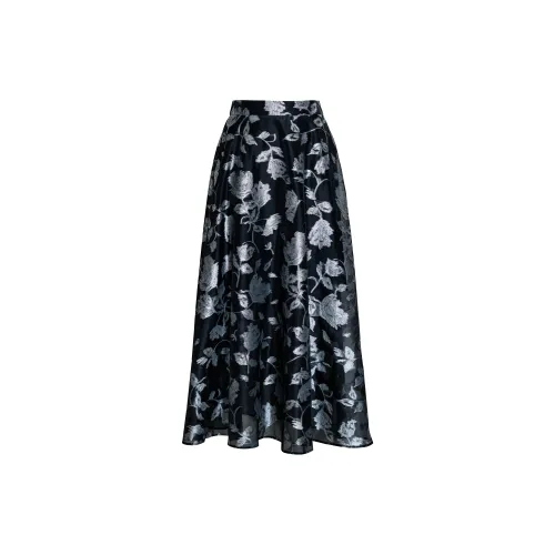 ROEYSHOUSE Casual Long Skirts Women's Black