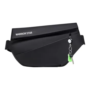 Warrior Polyester Crossbody Bag, Shoulder Bag, Sling Bag Large Size Men's Black