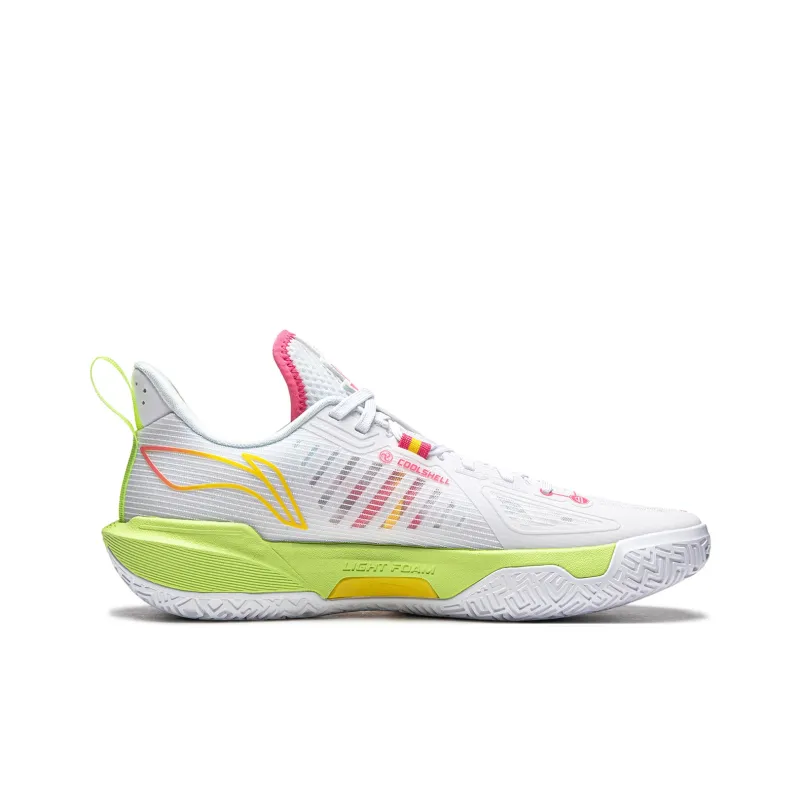 LiNing Speed 2.0 Low-Top Basketball Shoes Men's White Black Red-1