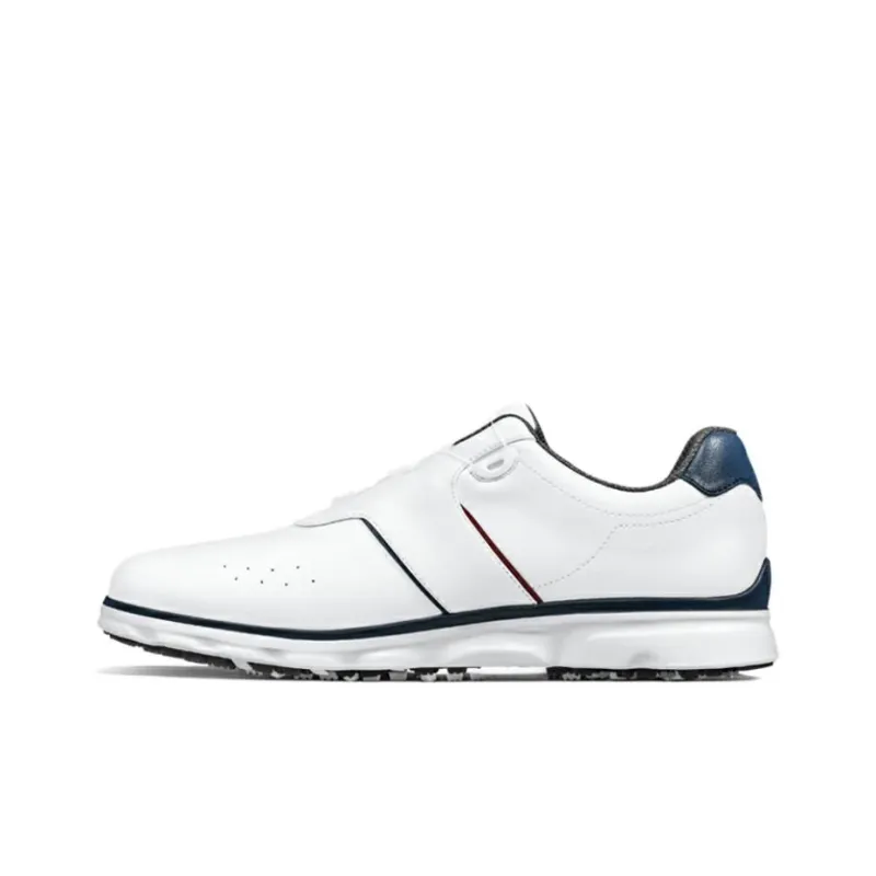 PGM Low Top Golf Shoes Men's White Blue Red-0