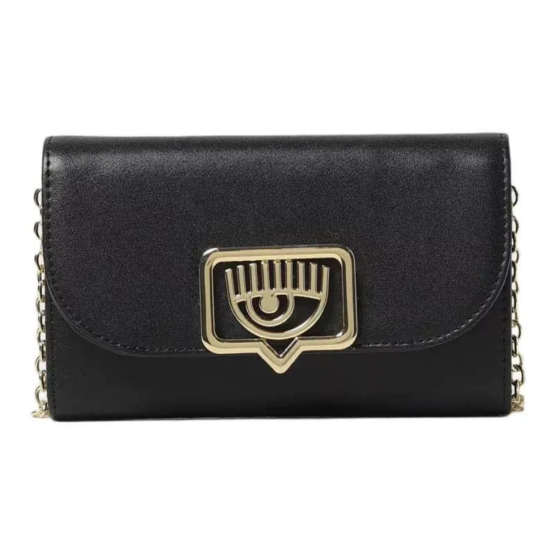 CHIARA FERRAGNI Eyelike Synthetic Leather Crossbody Bag, Shoulder Bag Regular Women's Black-0