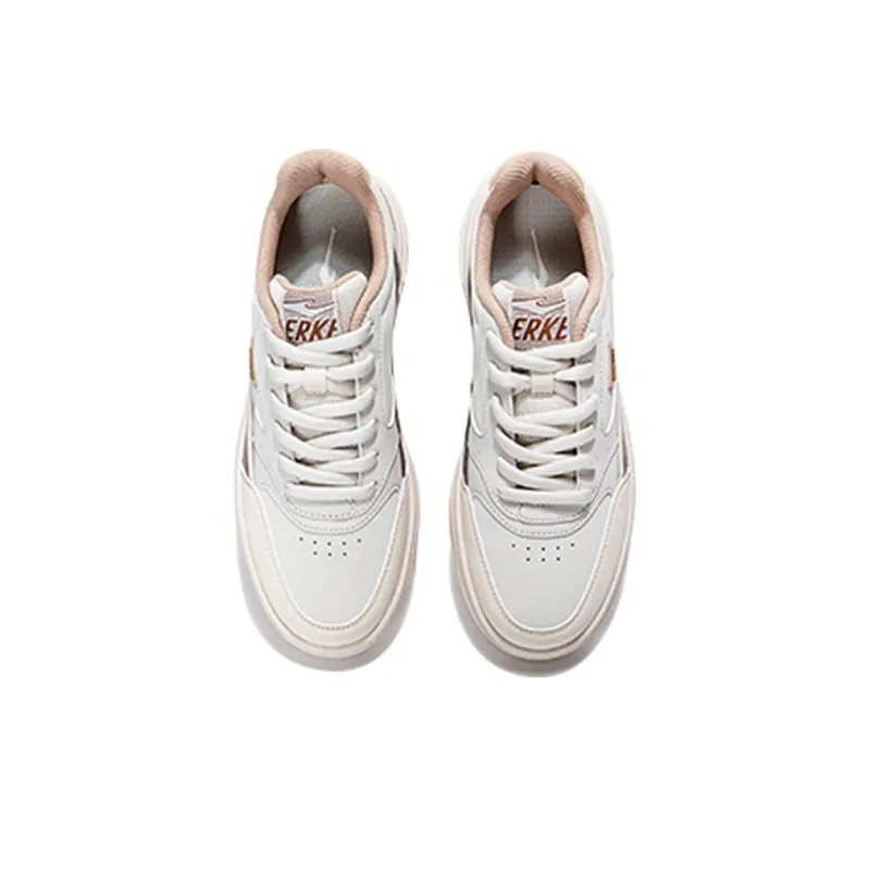 Erke Sports Life Collection Mid-Top Skateboard Shoes Women's Pale Wild Grey Hazelnut-3