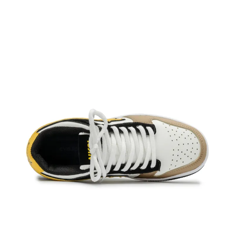 CVOJOO Gift Box Set Low Top Skateboard Shoes Unisex White Black Yellow-2