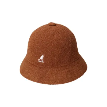 KANGOL Acrylic Polyester Bucket Hats Unisex Brown