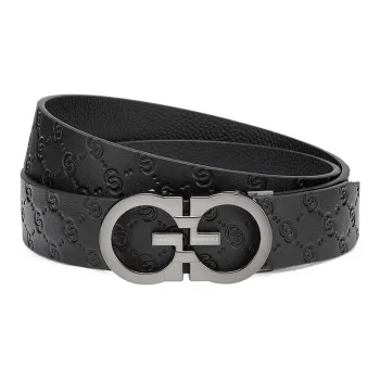 FAIRWHALE Top Grain Cow Leather Belt Men's Width 3.5CM
