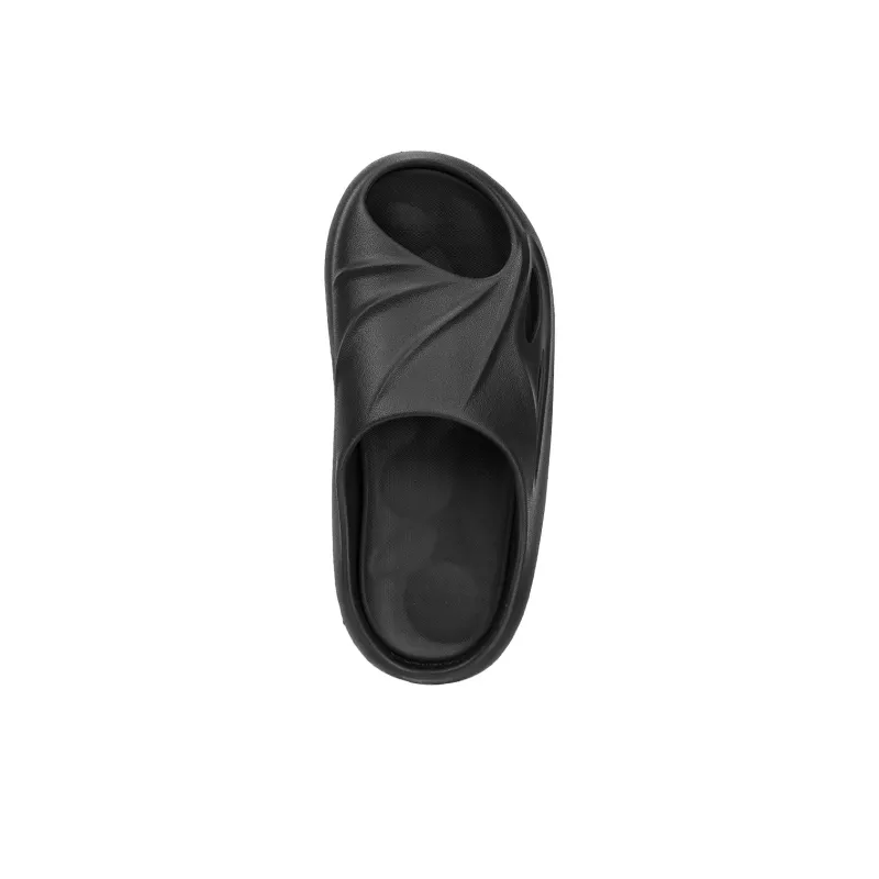 SHANLINLIANG WhiteNoise EVA Quiet Abrasion Resistant Slide Slippers Unisex Black-4