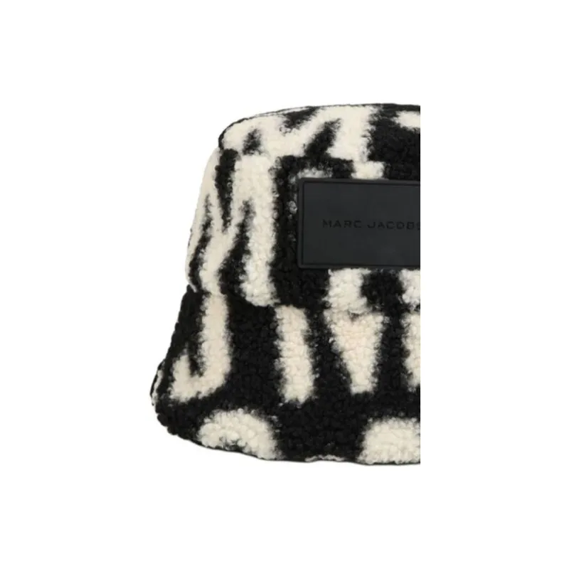 MARC JACOBS Monogram print Faux shearling Bucket Hat-2