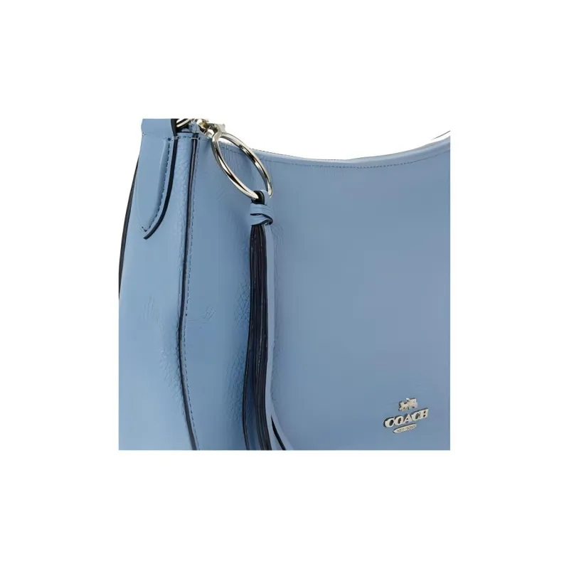 COACH Sutton Cow Leather Crescent Moon Bag, Crossbody Bag, Handbag Regular Women's Haze Blue-4