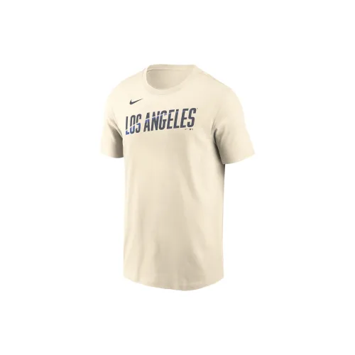 Nike X MLB Co-brand T-Shirts Men Cream