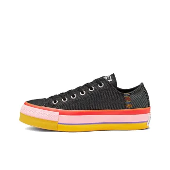 Converse Chuck Taylor All Star Rainbow Platform Low Top Black Women's