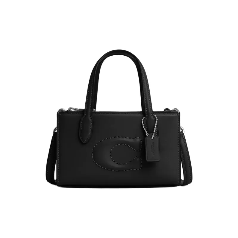 COACH Premium Calfskin Shoulder Bag Crossbody Bag Handbag Small Size Women's Black-0