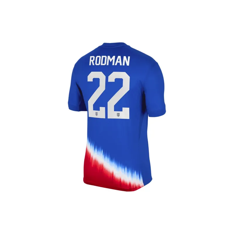 Nike Trinity Rodman USWNT 2024 Stadium Away Soccer Jerseys Men's Gemstone Blue-1