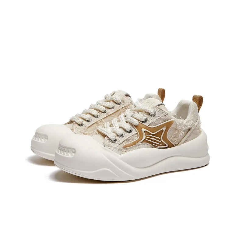 G+G Skateboard Shoes Unisex Low Top White-1