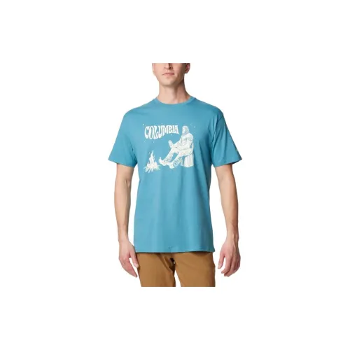 Columbia T-Shirts Men Canyon Blue