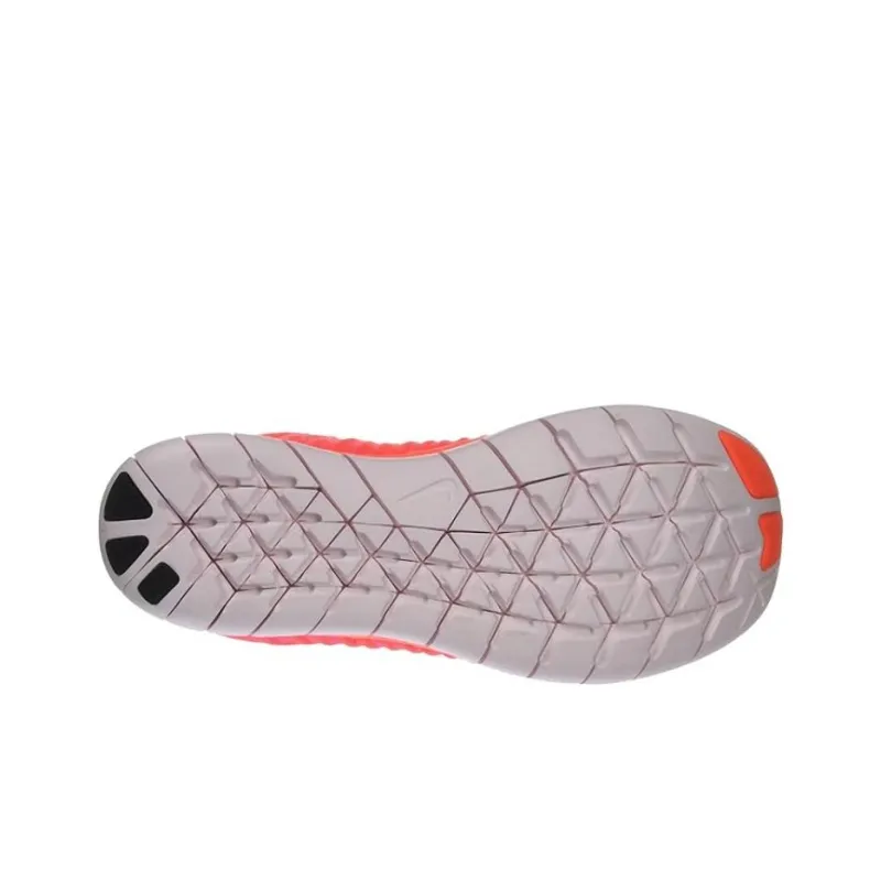 Nike Free RN Flyknit 3.0 Slip-Resistant Low-Top Running Shoes Women's Orange Gray-3