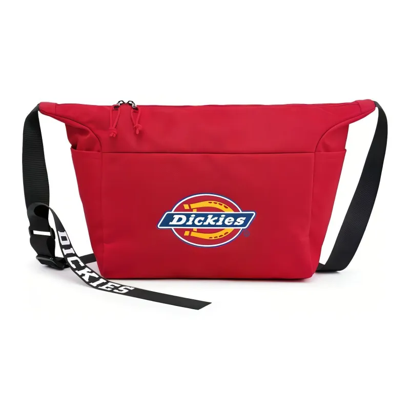 Dickies Nylon Fabric Messenger Bag Shoulder Bag Crossbody Bag Regular Unisex Black/Ecru/Red-10