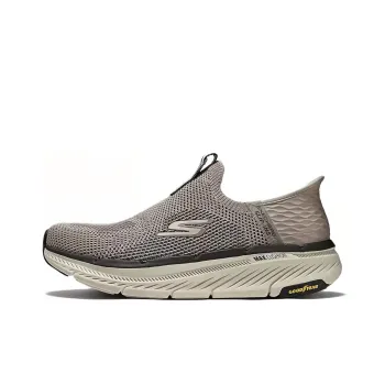 Skechers MEN'S GO Cushioned Slip Resistant Low Top Running Shoes Men's Taupe