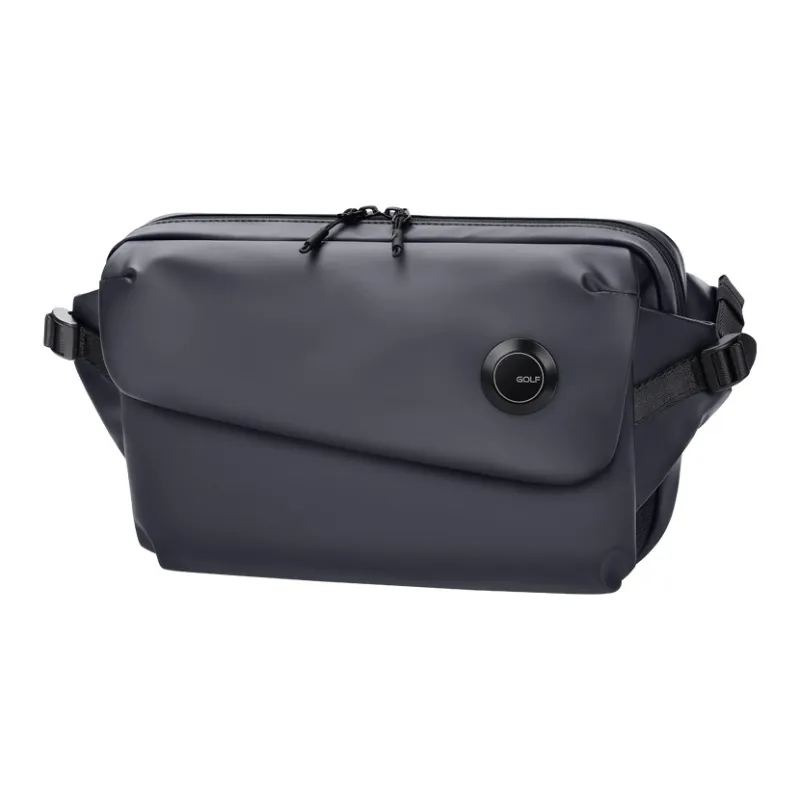GOLF Fabric One Shoulder Crossbody Bag, Sling Bag Regular Men's Dusty Black/Elegant Gray-6