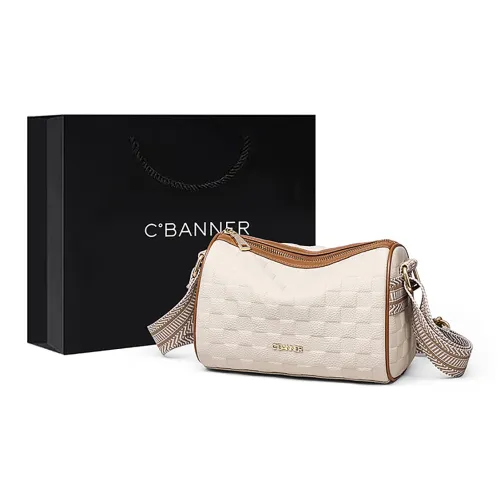 C°BANNER Cow Leather With Synthetic Leather Pillow Shoulder Bag Women's
