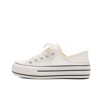 Warrior Warrior Wear resistant And Lightweight Low Top Canvas Shoes Women's White Black