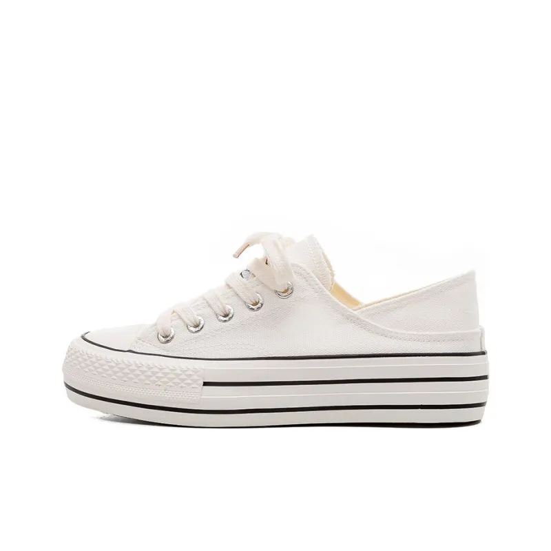 Warrior Warrior Wear resistant And Lightweight Low Top Canvas Shoes Women's White Black-0
