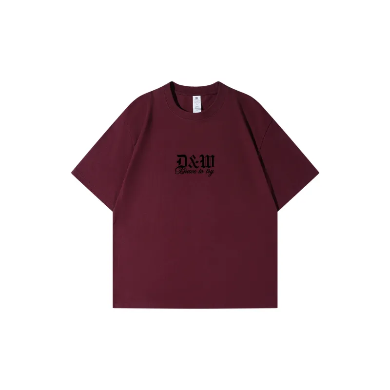 D&W T Shirts Unisex Burgundy-1