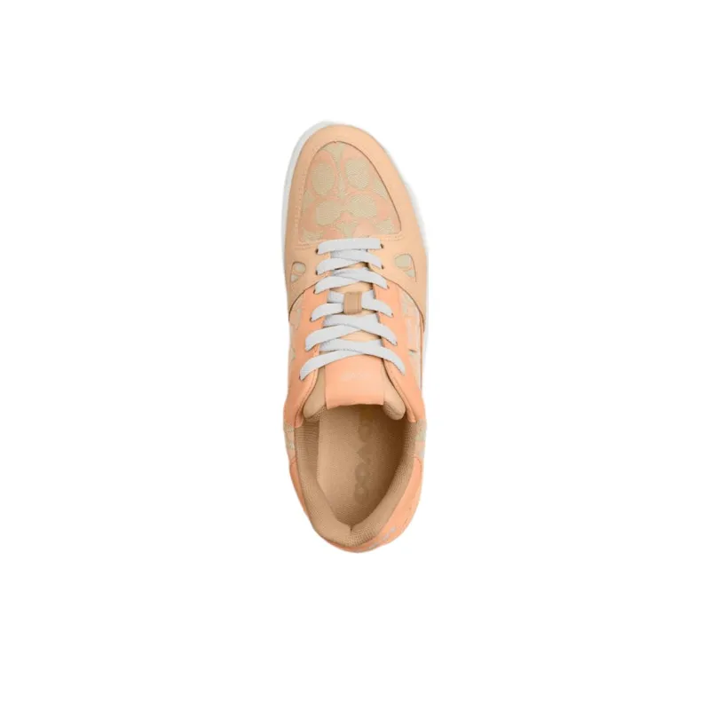 COACH Clip Low Top Skateboard Shoes Women's Pink-3