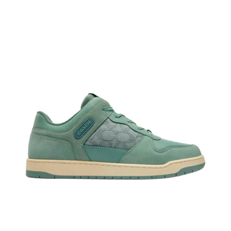 COACH C201 Low Top Skateboard Shoes Men's Green-1