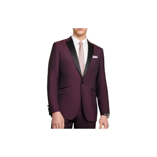 JODOLL Business Suits Men Dark Reddish Purple