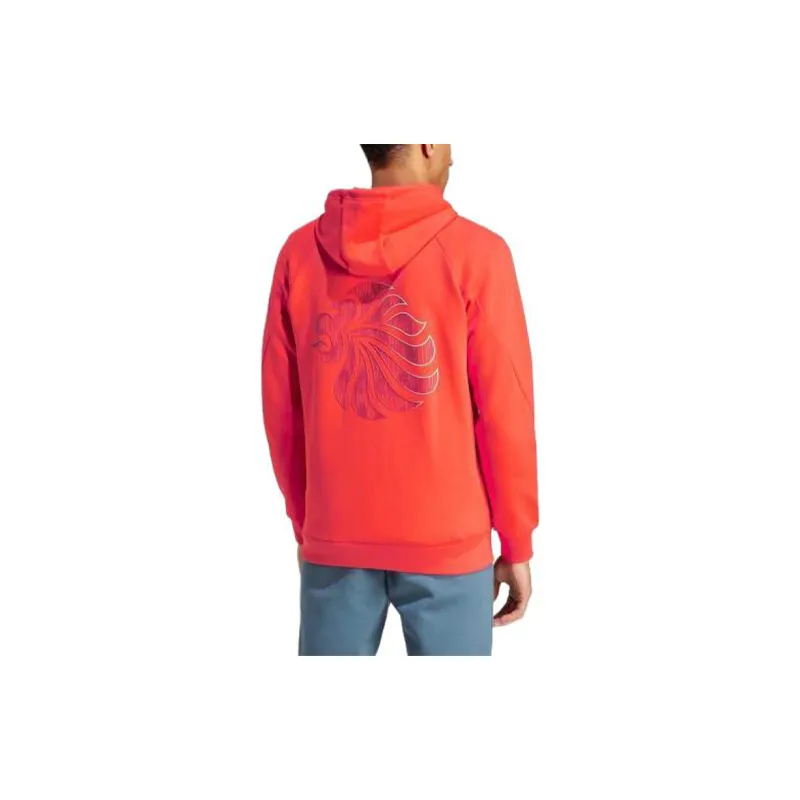 Adidas UK Training Top Olympics Collection TEAM GB HOODIE Sweatshirt Men's Bright Red-1