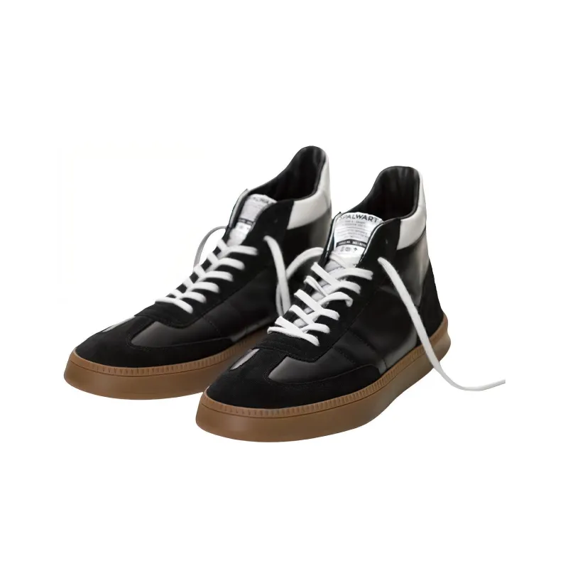 SPALWART Smash Mid Stylish Skateboarding Shoes Unisex Black-0